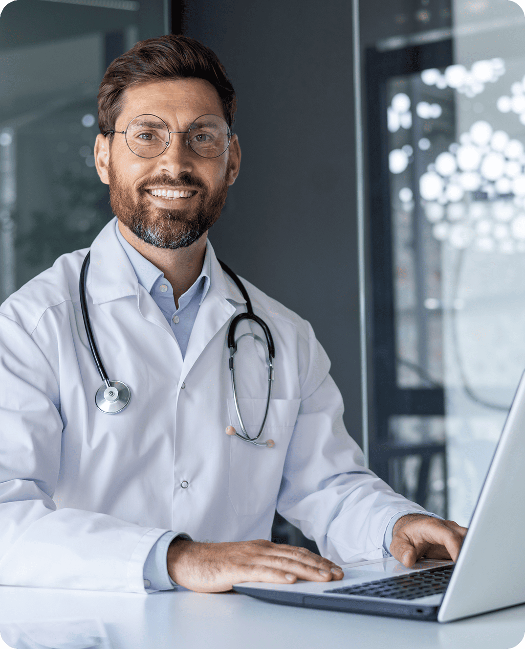 Healthcare professional in a clinical setting